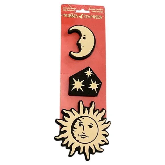 Stamp Set Celestial Kit Stars Sun Moon - Picture 2 of 9